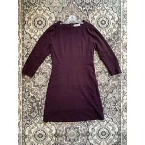 M.M. LAFLEUR Emily Dress SIZE 10 Purple Square Neck Sheath Minimalist Classic